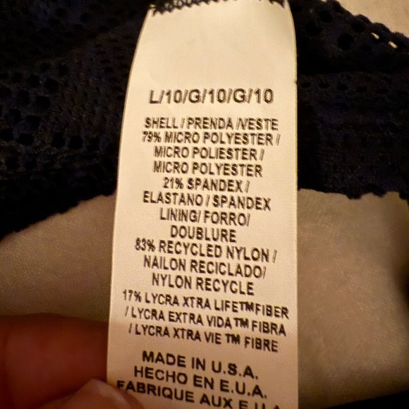 Vitamin A Navy Blue Nightbird Crochet Two Piece Bikini Swim Suit - New - Picture 7 of 7